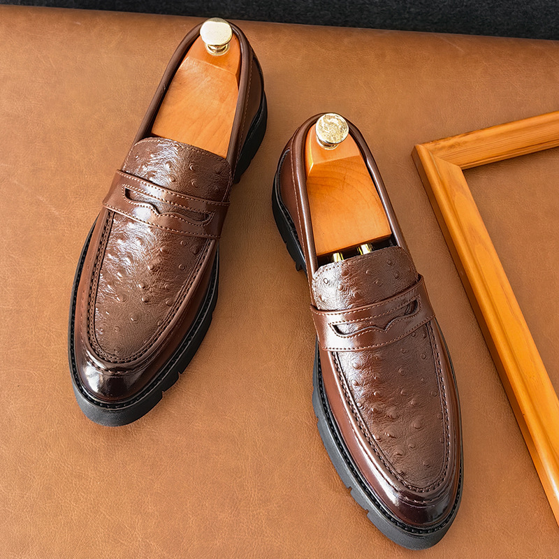British Leather Shoes Men's Korean-style Fashion Casual foto 5