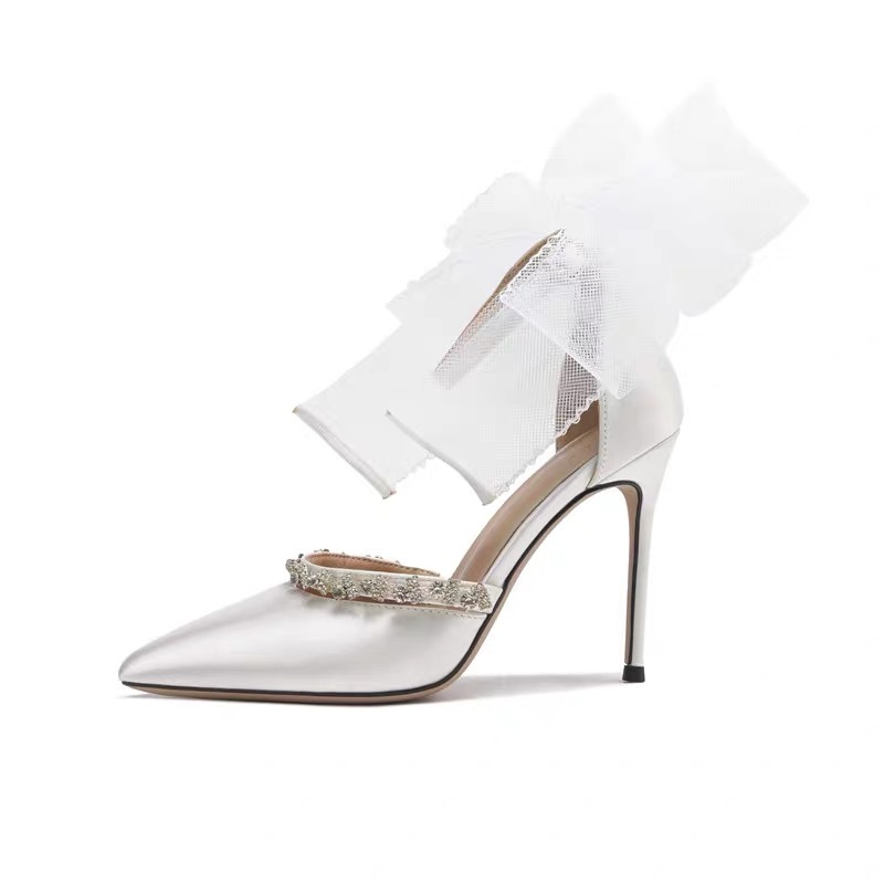 Rhinestone Bow High Heel Sandals foto 2