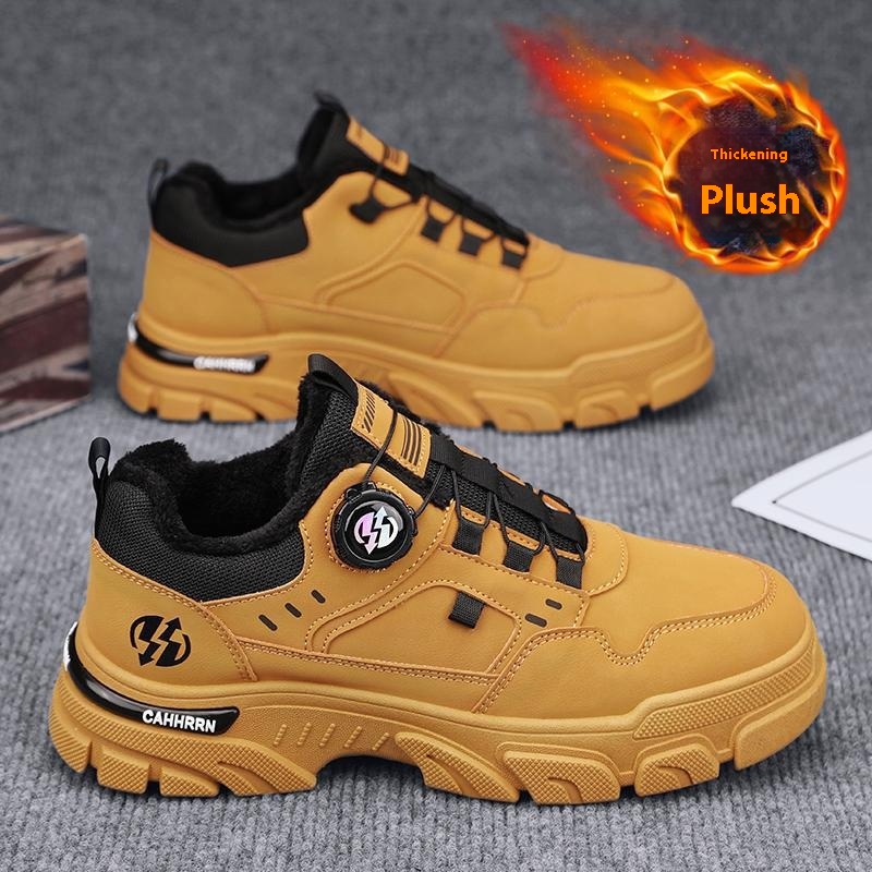 Rotating Button Martin Fleece-lined Thickening Thermal Cotton Shoes foto 4