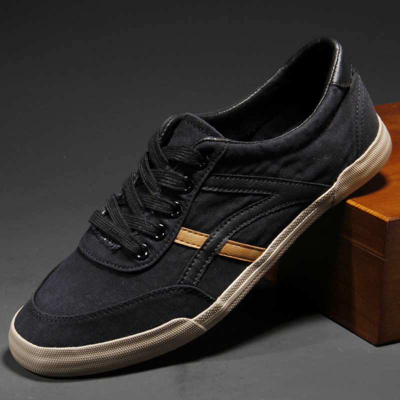 Men's Spring And Autumn Mesh Breathable Lightweight Non-slip Fashionable All-match Soft Bottom Casual Canvas Shoes foto 4