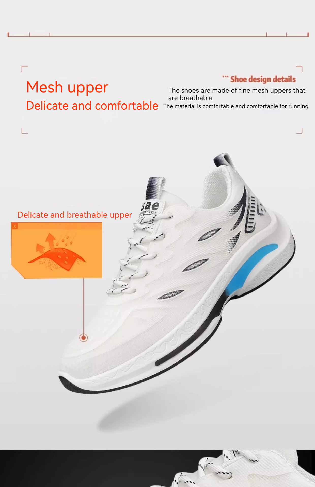 Fly Woven Mesh Running Men's Shock-absorbing Super Light Casual Trendy Shoes foto 2