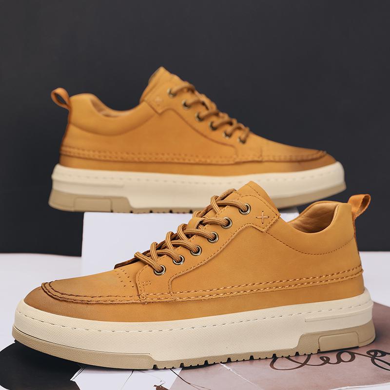 First Layer Cowhide Comfortable Fashion Men's Casual Shoes Sneaker foto 4