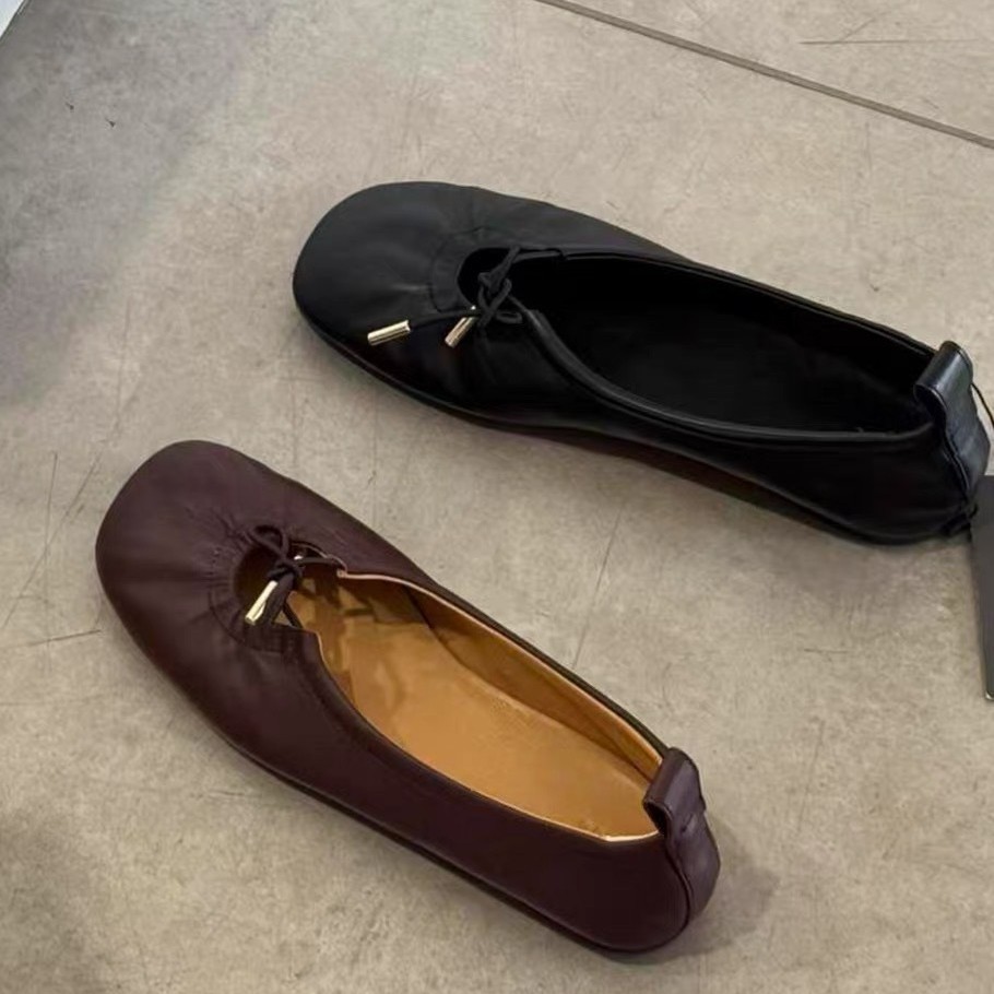 Women's Hollow-Out Lace-Up Square-Toe Flat Shoes foto 5