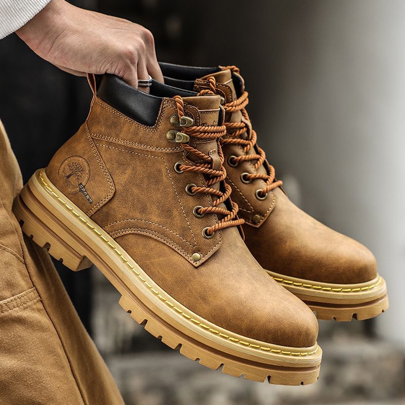 Winter New High Top Wild Platform Casual Leather Shoes foto 4