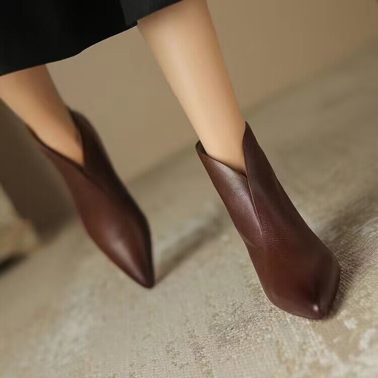 French-style Kitten-heeled Chic Ankle Boots foto 3