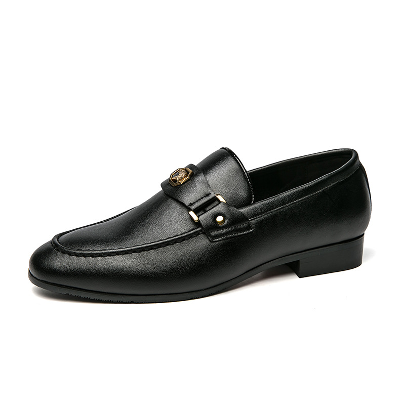 European And American Men's Metal-buckle Slip-on Shoes foto 5