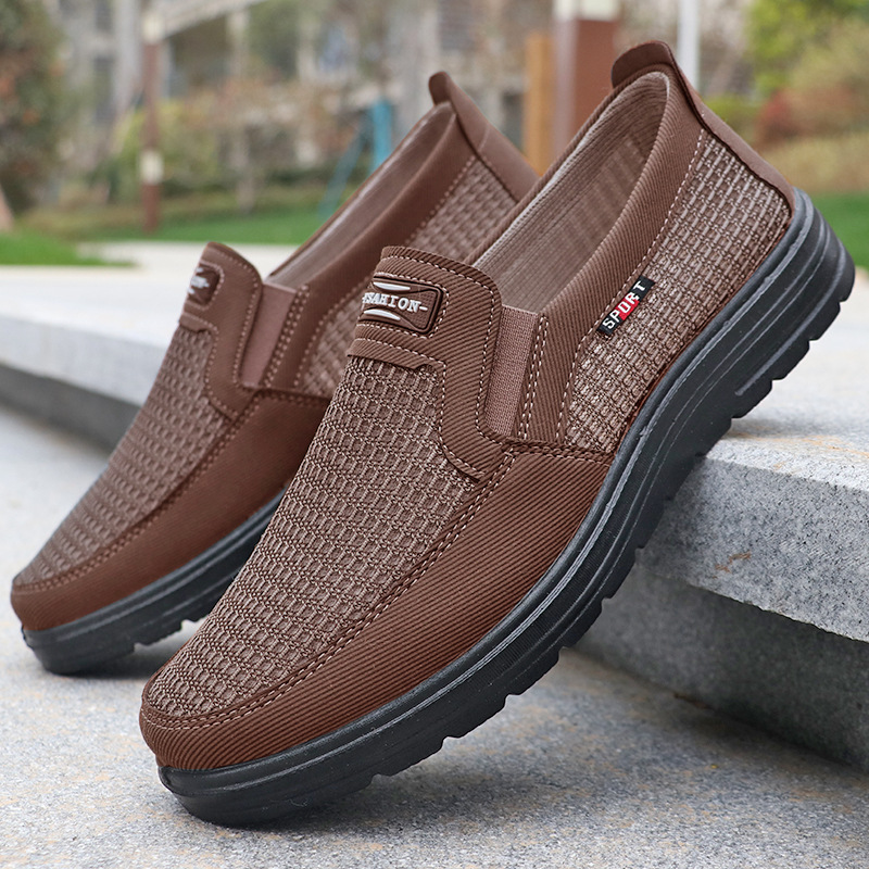 Mesh Surface Shoes Male Breathable One Pedal Leisure Cloth Shoes foto 2