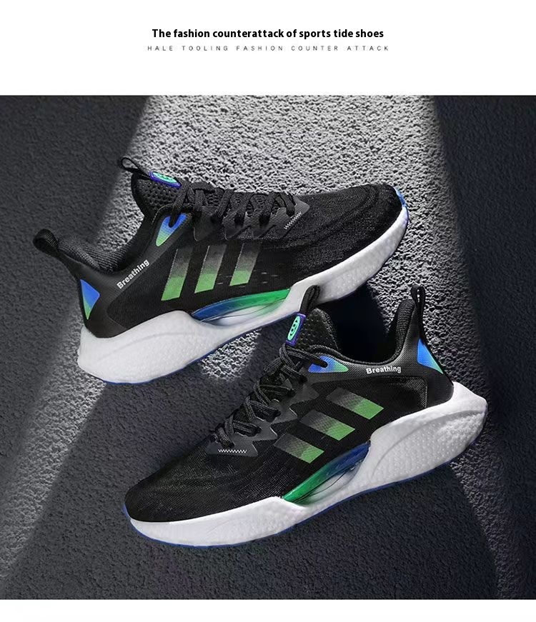 Men's Breathable Casual Shoes Shock Absorption Soft Sole Sneakers foto 3