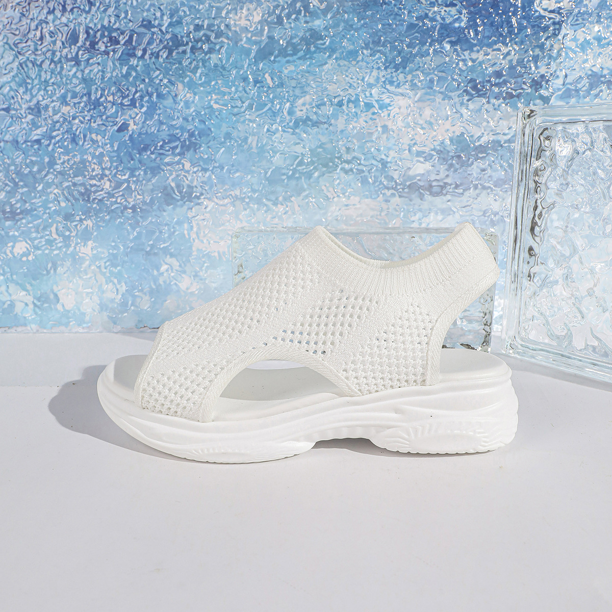 Casual Thick-soled Peep-toe Beach Sandals foto 4