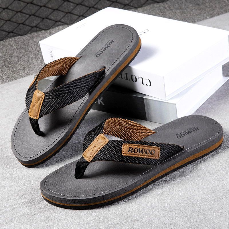 Mens Stylish Non-slip Fabric-strapped Beach Sandals For Outdoor Wear foto 3