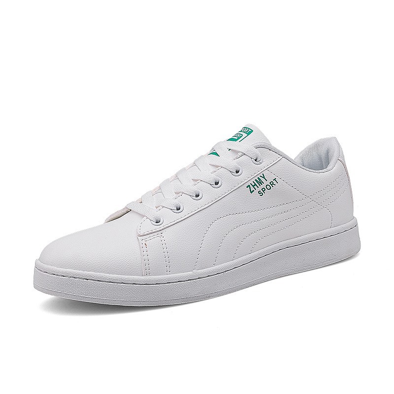 Mens Minimalist Casual White Shoes With A Flat Heel foto 4