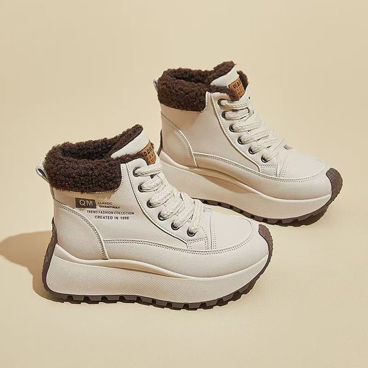 High-top Cotton Shoes With Thick Soles New Dad-style Kicks For Winter foto 4