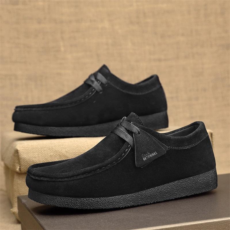 SpringSummer Matte Leather Snail Shoes Popular Online Soft Bottom Casual Leather Shoes Slip-on Gommino Men's Shoes