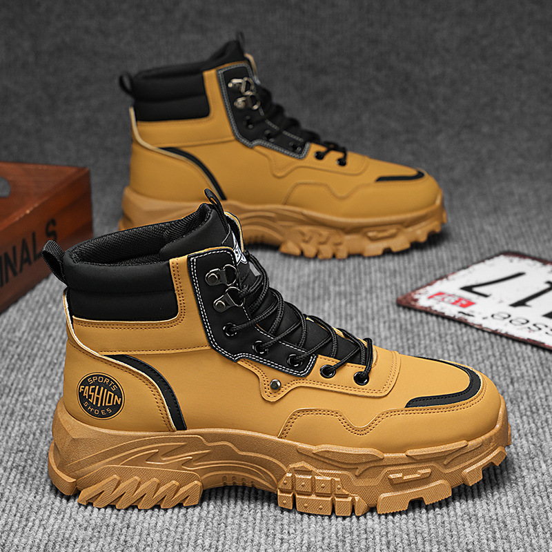 Men's Martin Boots Breathable High-top Work Shoes foto 3