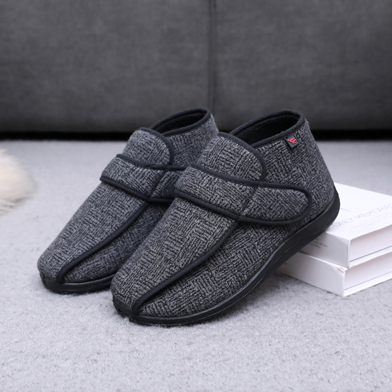 Vertical And Horizontal Plaid Warm Cloth Shoes foto 4