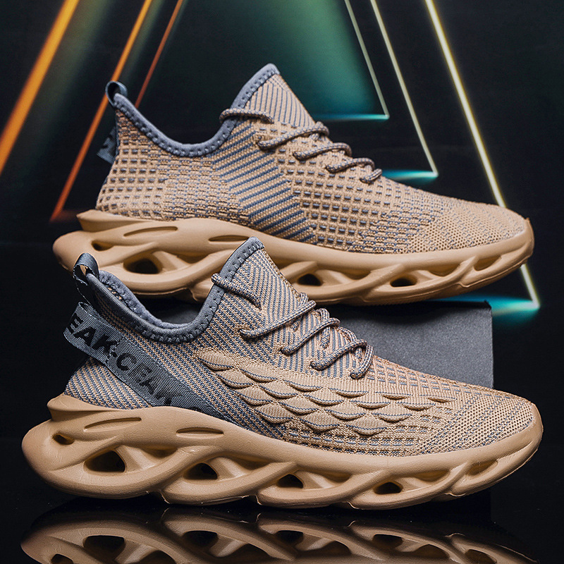 Fly Woven Mesh Sports Men's Coconut Shoes foto 4