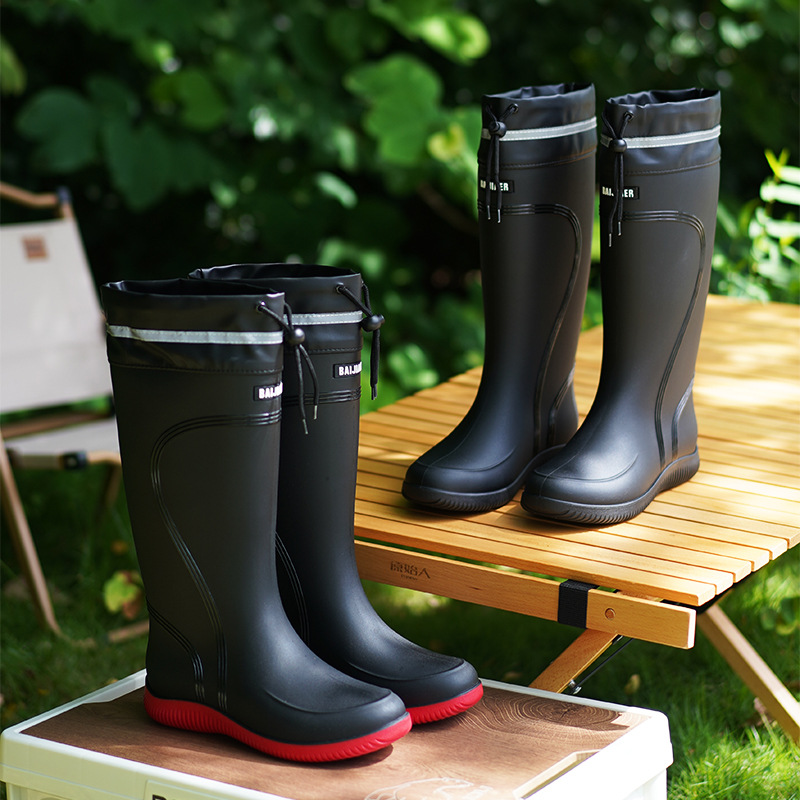 Fashion Outerwear High Non-slip Drawstring Rain Boots foto 4