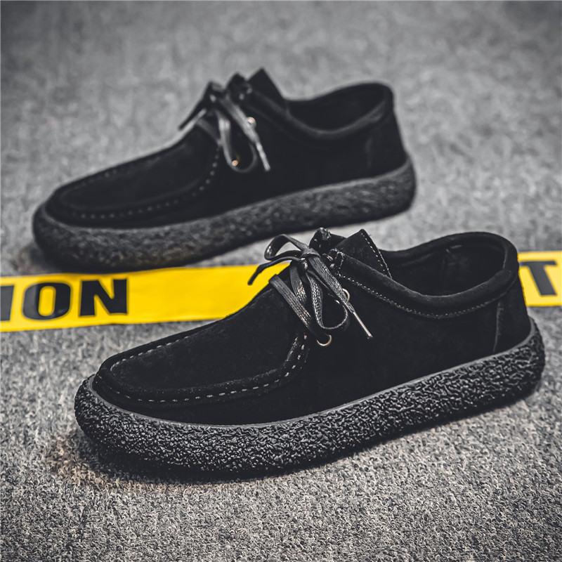 Men's Suede Low-top British Retro Casual Shoes foto 5