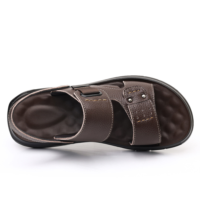 Summer New Mens Sandals Full-grain Leather Outdoor Use foto 2