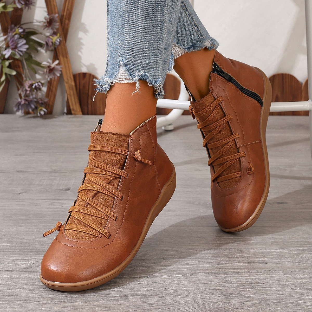 Female Plus Size British Martin Boots Casual Boots foto 5
