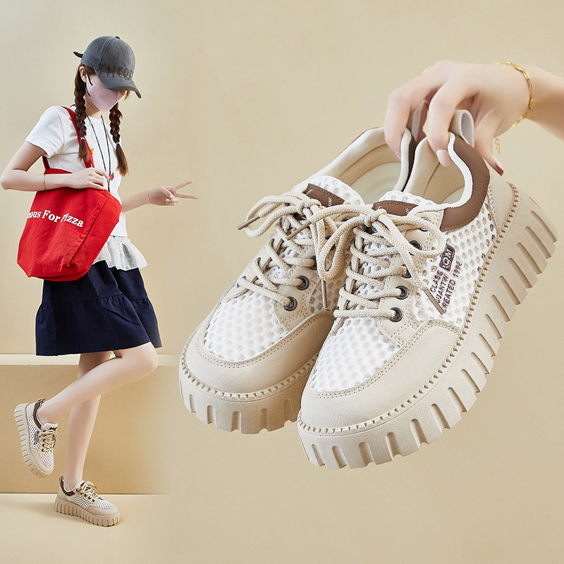 Womens Mesh Breathable Height-Boosting Sports Casual Shoes foto 5