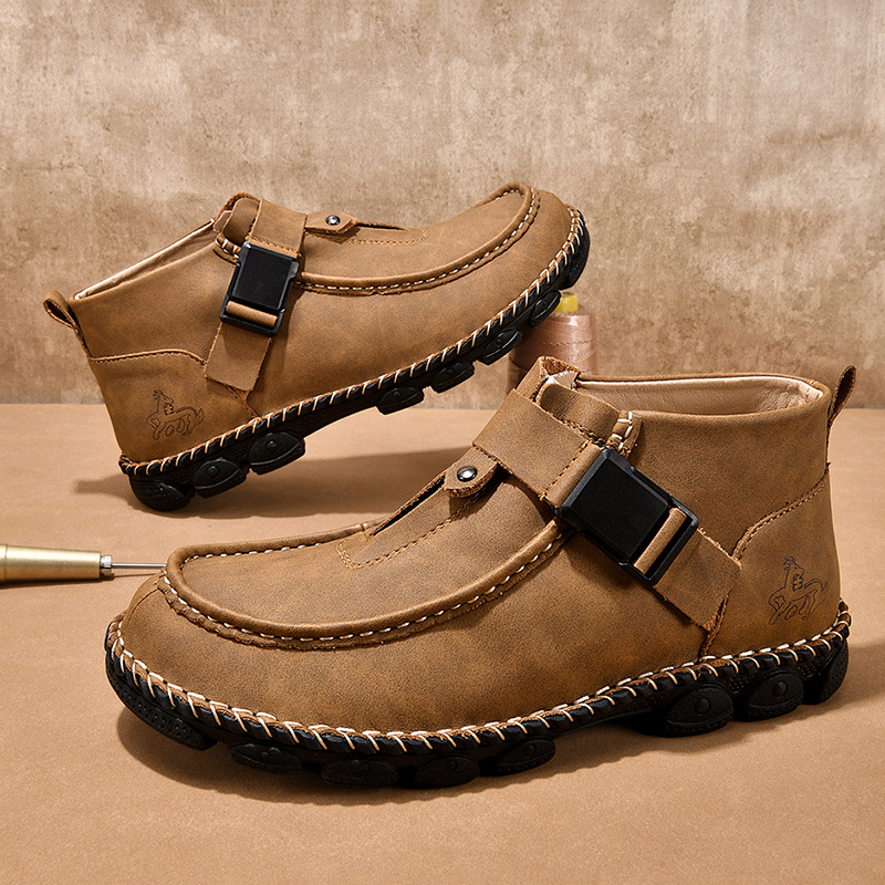 Handmade Stitching Casual Flat Bottom Slip On Lazy Shoes foto 2