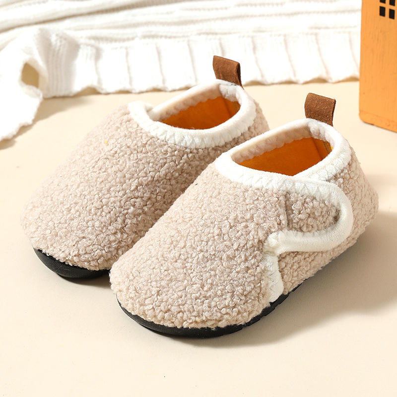 Autumn And Winter Children's Cotton Slippers With Fleece, Anti-slip Soft Sole foto 4