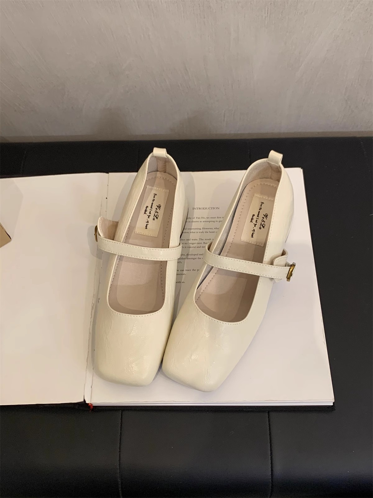 Retro Square-toe Low-cut Chunky-heel Women's Pumps foto 5