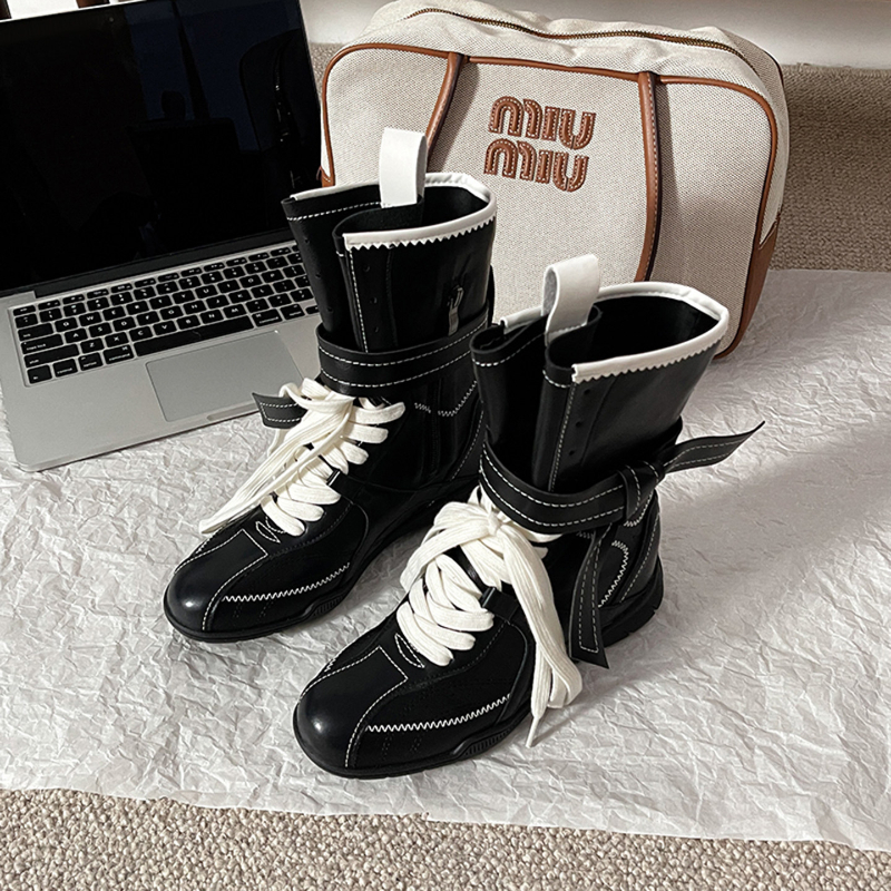 Vintage Leather Height-increasing Duck Versatile Boxing And Outdoor Dr Martens-style Boots foto 4