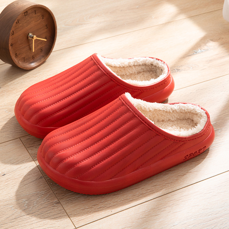 Cotton Slippers Men's Home Water-proof Bag Heel Warm Indoor foto 2