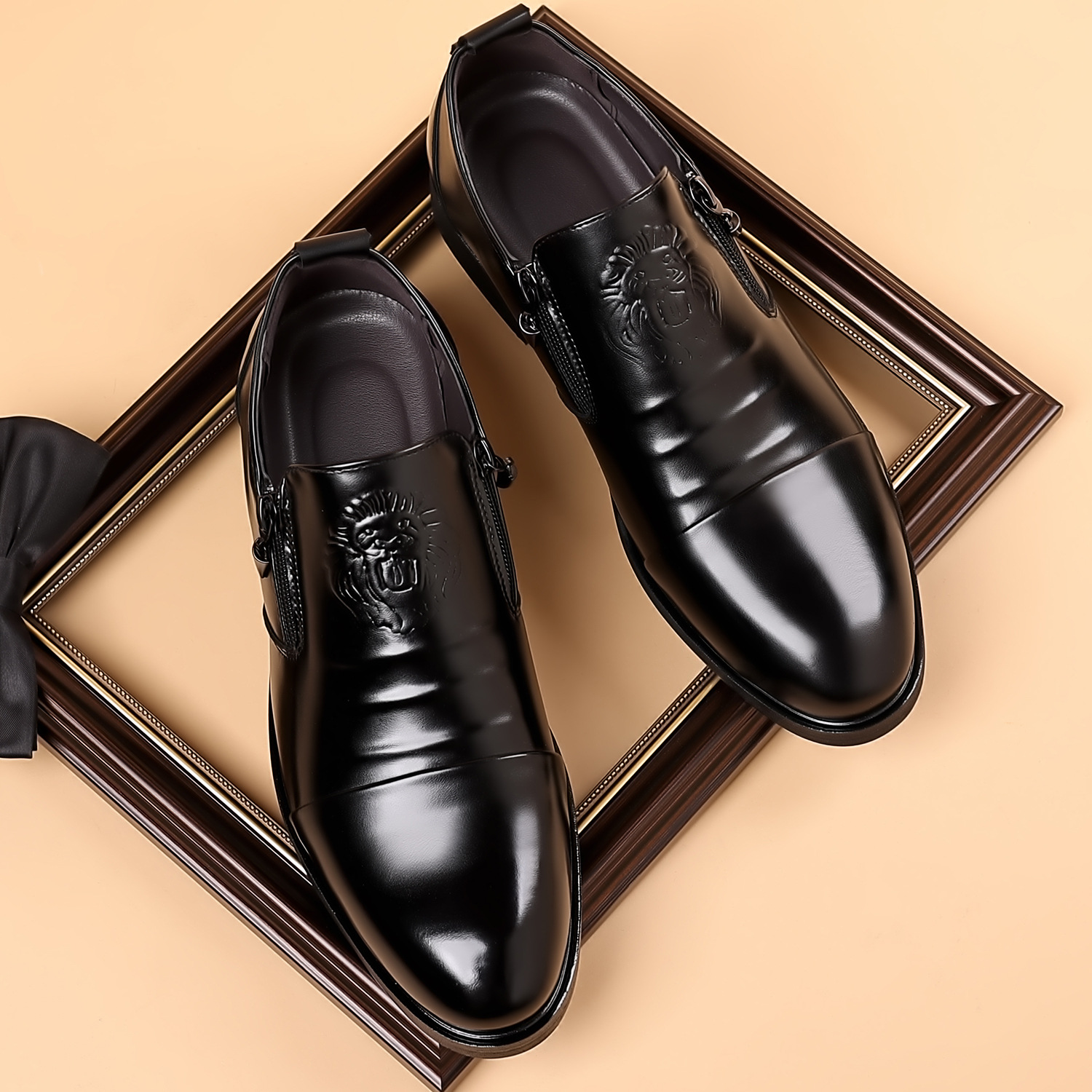 Men's Three-joint Casual Leather Shoes foto 5