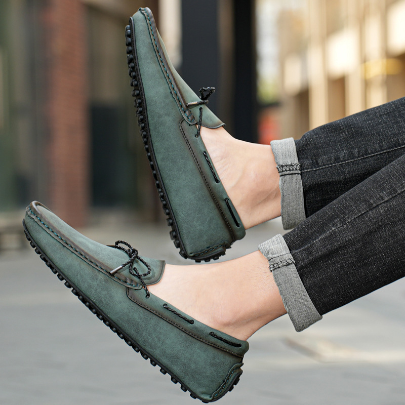 Spring And Summer Plus Size Men's Casual Korean-style Lace-up Lazy Driving Men's Shoes foto 2
