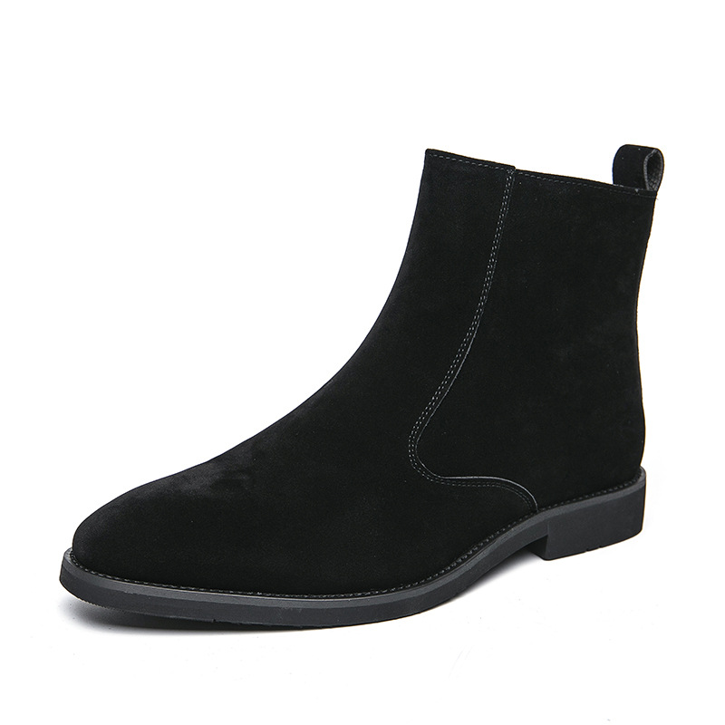 Suede Chelsea Men's British Trend Casual High Top Ankle Boots foto 4