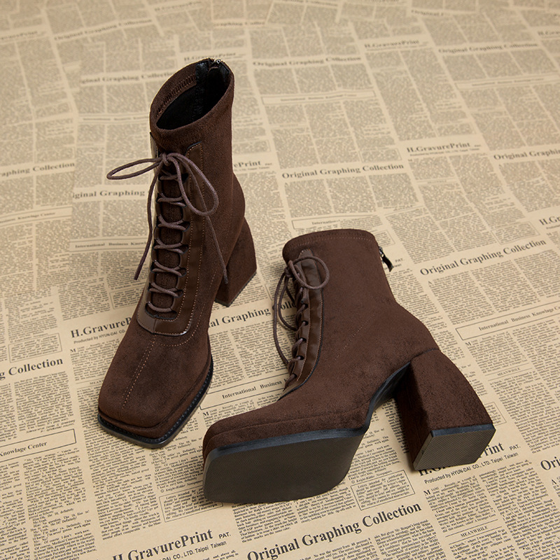Ultra-high Heel Short Martin Early Autumn Women's Boots foto 2