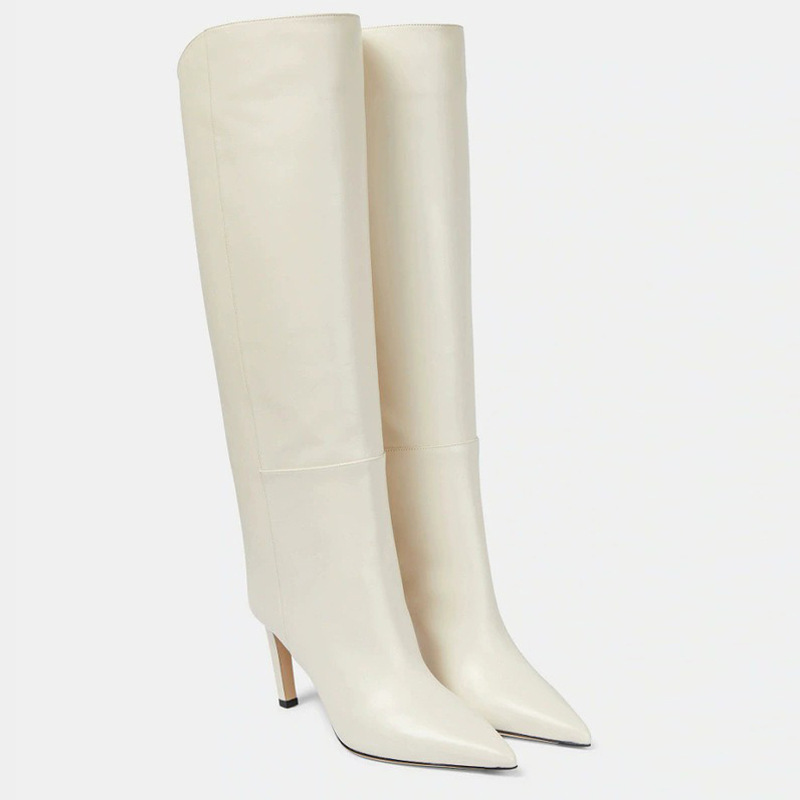 Simple European And American Style Fashion Catwalk Pointed-toe Stiletto Straight Boots foto 2