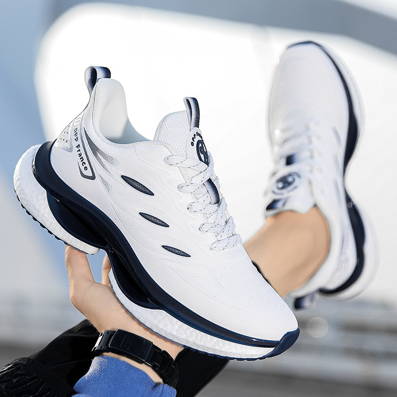 Sneaker Leather Fashionable Shock-absorbing Casual Running Shoes foto 3