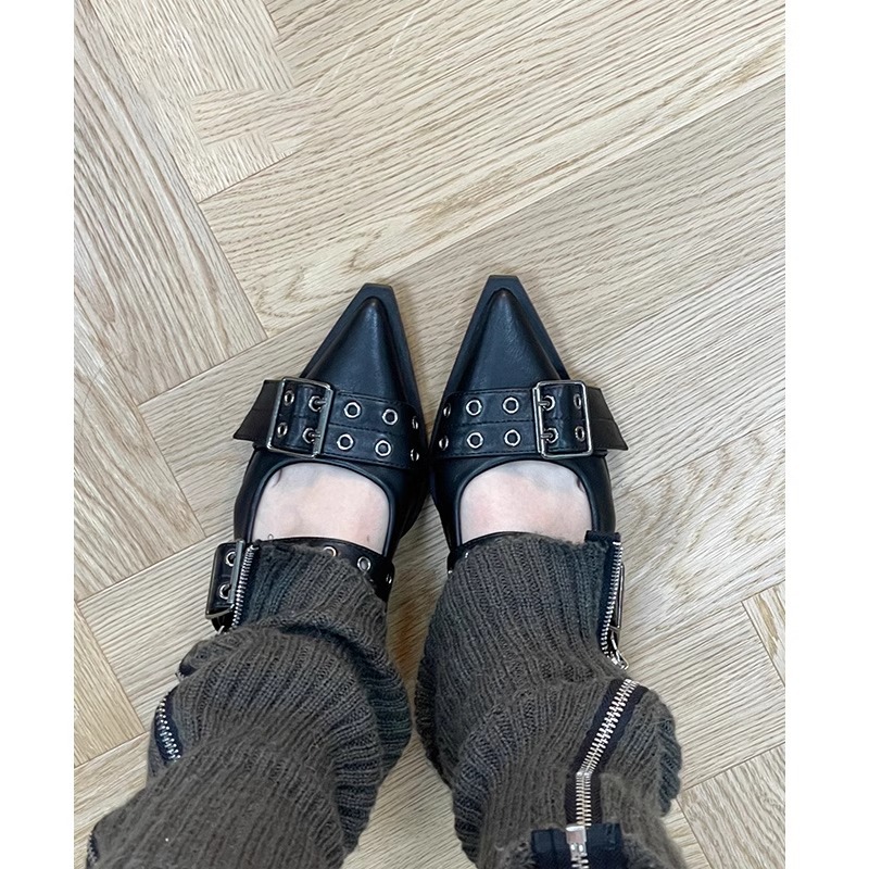 French-style Korean Sweet-and-cool Pointed-toe Mary Jane Shoes foto 4