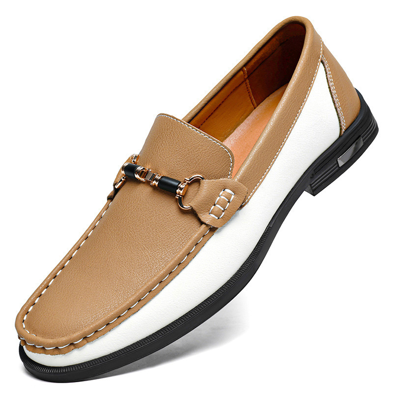 Genuine Leather Moccasins Mens Large Size 47 Casual Shoes foto 5