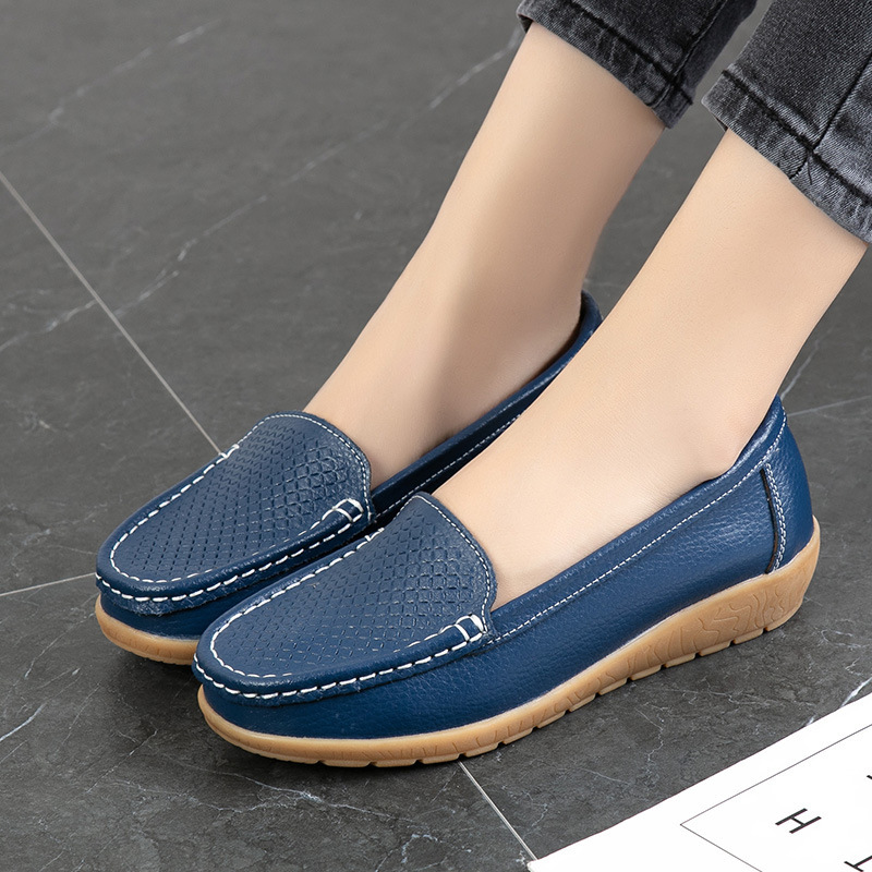 Women's Slope And Leather Casual Bean Shoes foto 2