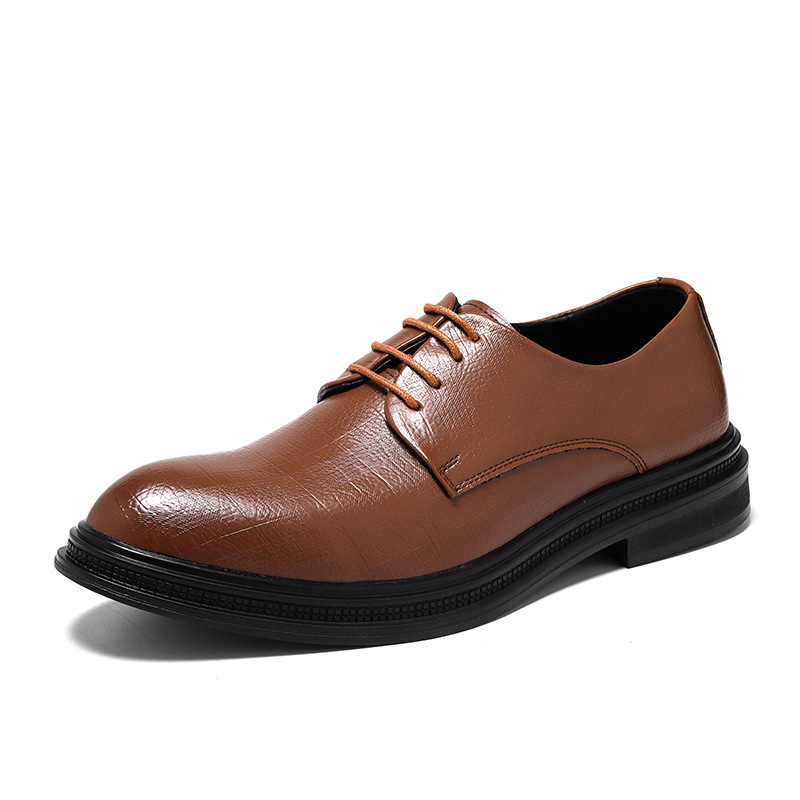 Business Formal Wear British Commuter Leather Black Leather Shoes foto 5
