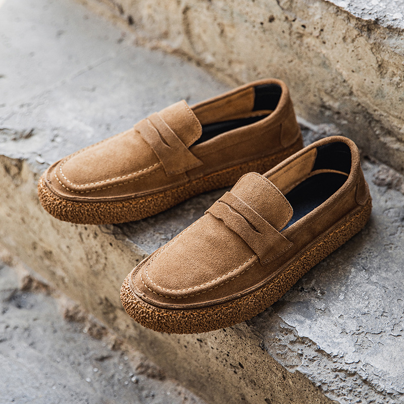 Men's Trendy Fashion Suede Genuine Leather Casual Shoes foto 4