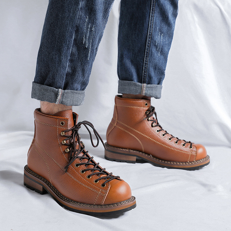 Men's High Top British Style Martin Boots foto 2