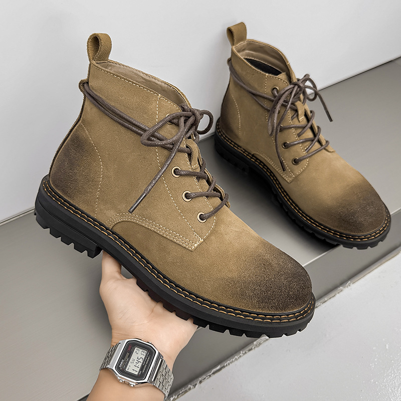 Outdoor Wear-resistant Short Boots Matte Leather Boots foto 5