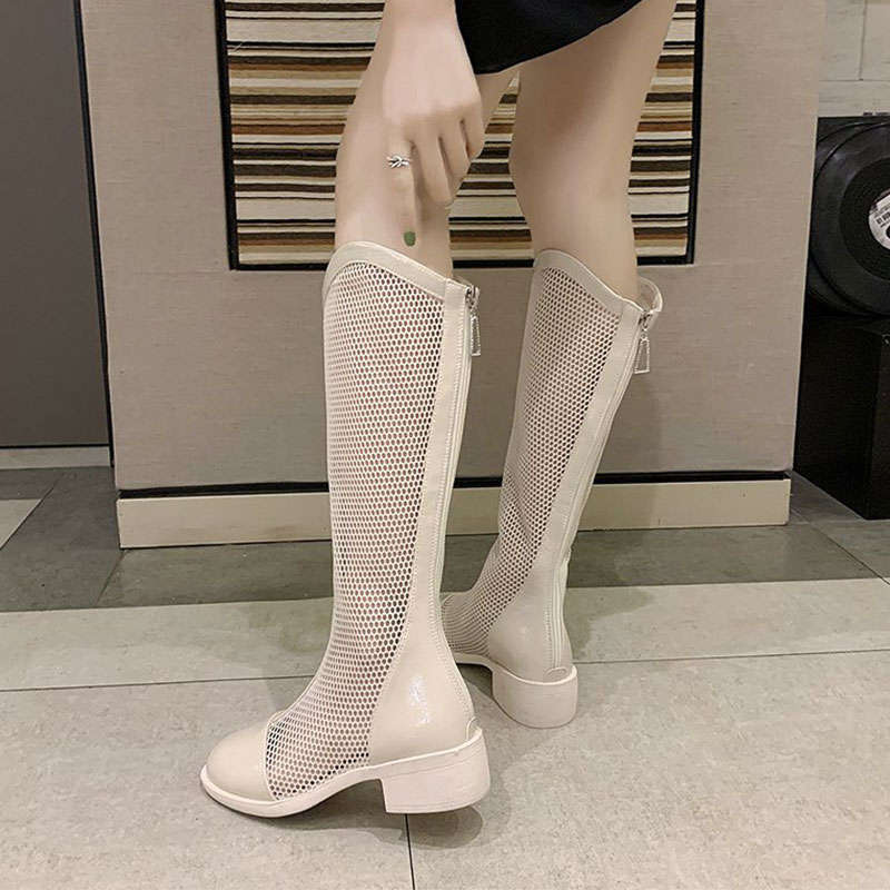 Thin Mesh Long Skinny Knight Boots For Women foto 5