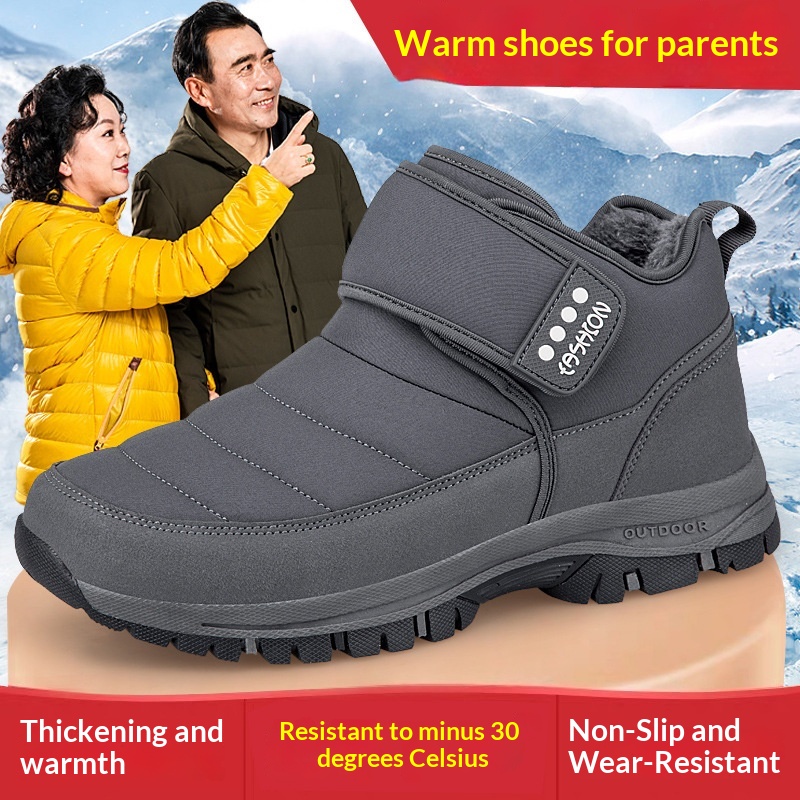 Fleece-lined Thermal Cotton Shoes For Men foto 4