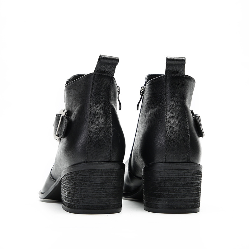 Men's High-top Shoes Casual Cowhide Ankle Boots Trendy Retro foto 5