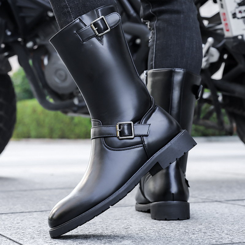 Men's Side-zip Motorcycle Boots foto 4