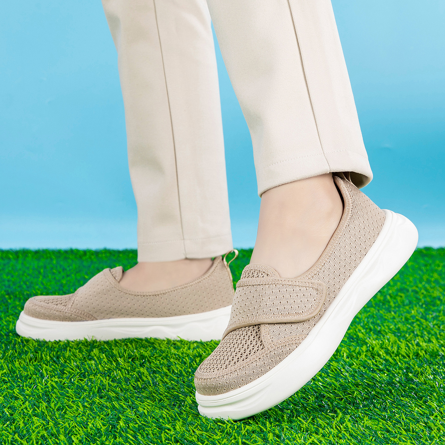 Women's Mesh Fashionable Plus-Size Breathable Casual Shoes foto 3