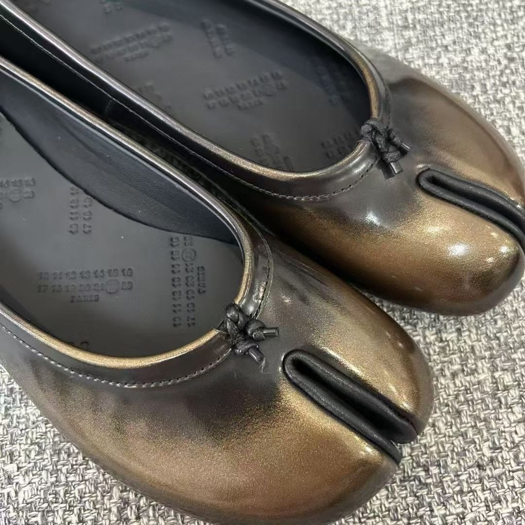 Genuine Leather Retro Split Toe Tabi Shoes Slip-on foto 5