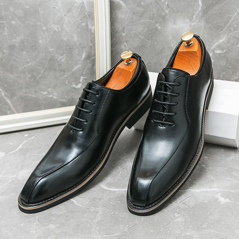 Trendy Business Formal Wear Fashion Men's Dinner Leather Shoes foto 2